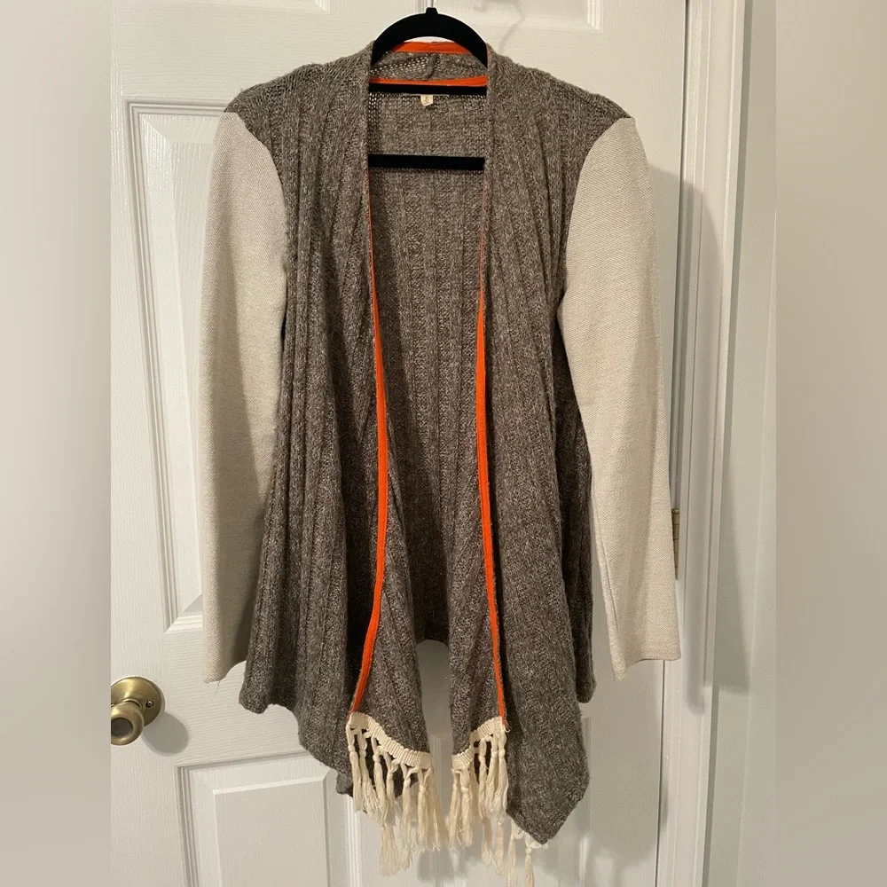 Hem & Thread open front asymmetrical cardigan size S - Picture 1 of 2